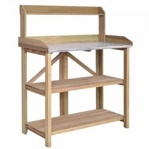 Hydroponicsbase - Giantex Outdoor Garden Wooden Potting Work Bench Station Planting Workbench